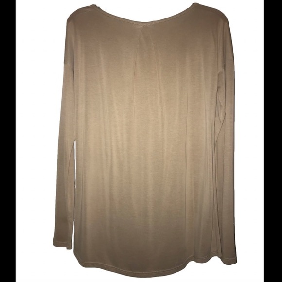 Khaki-colored long sleeve tee - Picture 2 of 2